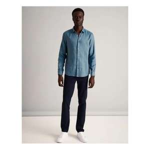 Chemise élégante à manches longues pour homme, conçue pour un usage quotidien au bureau, décontractée, offrant un ajustement confortable et un look moderne - Product Image 6