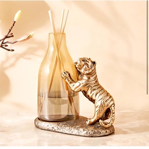Eternity Vivere Gold Luxury Glass Tiger <b>Reed</b> <b>Diffuser</b> Pot with Long-Lasting Fragrance Oil <b>for</b> Home Wedding or Gift - Product Image 1