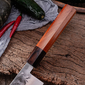 Cuchillo de Chef Japonés de Acero Inoxidable con Alto Contenido de Carbono, Mango Octogonal de Ébano, Cuchillo Nakiri Forjado a Mano - Product Image 6