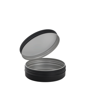 Barattoli in alluminio con coperchio a vite 83/26 neri 125 ml con liner incollato - Product Image 1