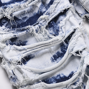 กางเกงยีนส์สลิมฟิตของผู้ชาย2025แนวสตรีทระบายอากาศได้ดีกางเกงยีนส์ขายาวตามสั่ง - Product Image 3