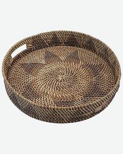 Vente en gros de plateaux à fruits ronds traditionnels en rotin naturel faits à la main de différentes tailles plateaux de service en rotin personnalisés plateaux de décoration intérieure - Product Image 3