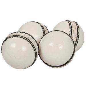 Ballon de cricket en cuir blanc cousu à la main pour usage professionnel, fabrication pakistanaise, exportateur - Product Image 1