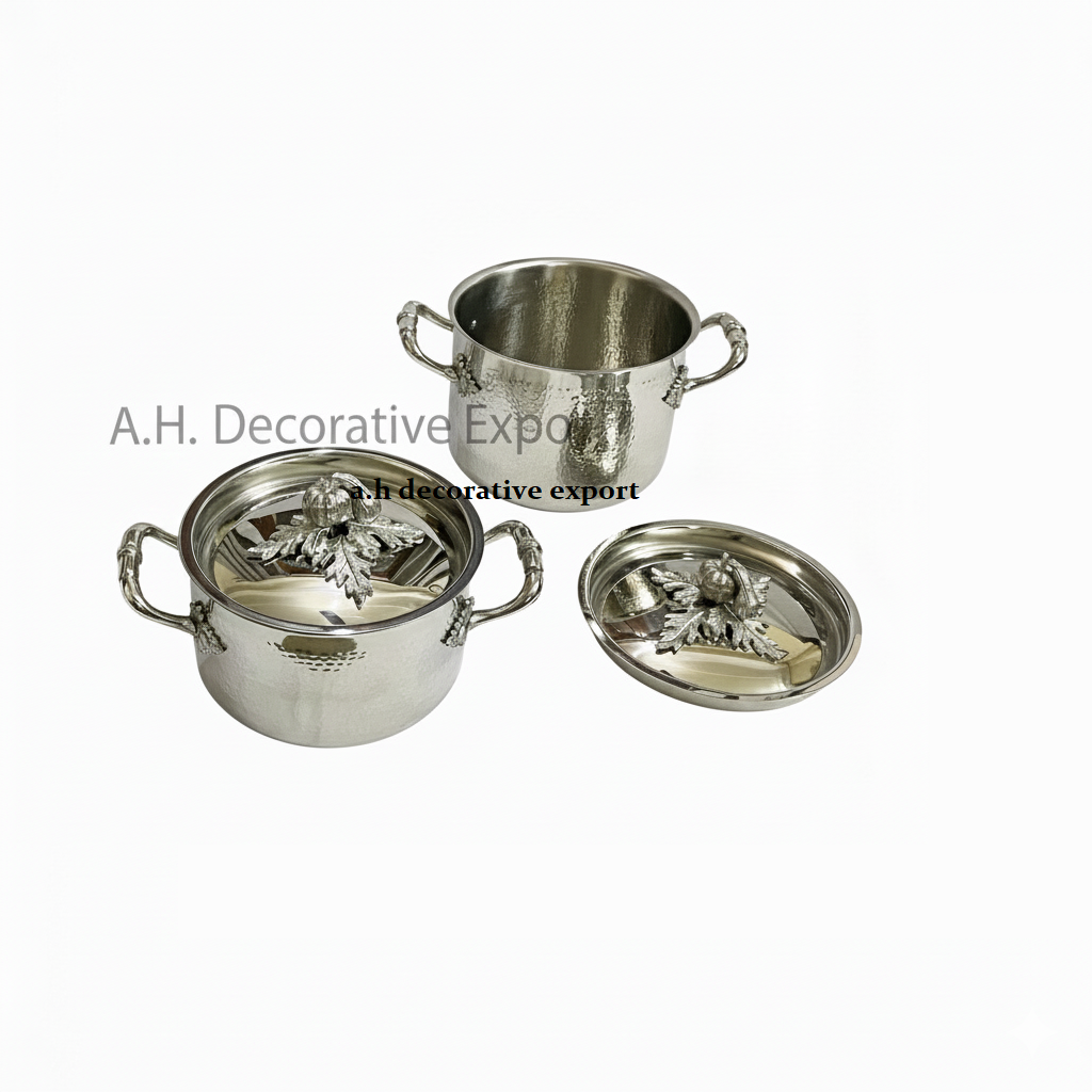 Stainless Steel with Top Silver