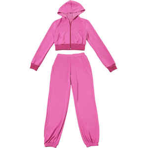 Conjunto de chándal para mujer, chándal personalizado, Top corto con capucha y conjunto de joggers para mujer, chándal, conjunto de dos piezas - Product Image 1