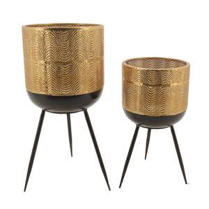 Macetas de lujo para decoración de hoteles, macetas doradas, macetas para decoración de jardines, juego de macetas para viveros, macetas para plantas y flores. - Product Image 3