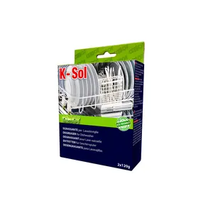 Sgrassatore In polvere ad alte prestazioni per lavastoviglie confezione da K-SOL 2 bustine 120 g Made In Italy