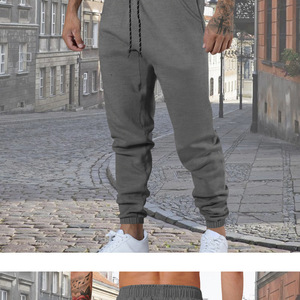 กางเกงจ็อกเกอร์ผ้าแคนวาสสำหรับผู้ชายแบบสั่งทำพิเศษ พร้อมป้ายโลโก้และดีไซน์ตามแบรนด์ของคุณ - Product Image 2