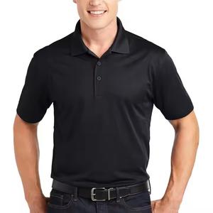 2025 mezcla de algodón de alta calidad moda transpirable rápido manga corta Polo camiseta algodón hombres jóvenes negro Polo camisetas - Product Image 1