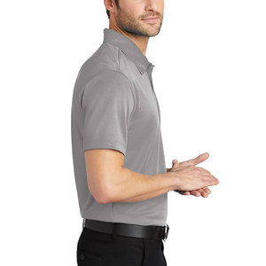 Transpirable Color liso Logotipo personalizado Hombres Cuello Puños Golf Negocios Polos - Product Image 6