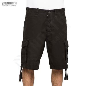 Shorts cargo utilitaires décontractés pour hommes OEM avec cordon de serrage, multi-poches, séchage rapide, en toile, pour l'été - Product Image 1