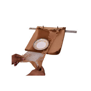 Feuilles de papier d'emballage, 50 pièces, en Kraft, avec Logo nid d'abeille, emballage cadeau - Product Image 3