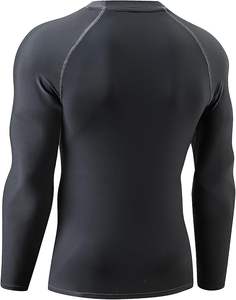 Ensemble de rashguard respirant à compression unique imprimé sur mesure pour hommes, prix de gros, spandex/polyester 220 g/m² - Product Image 2