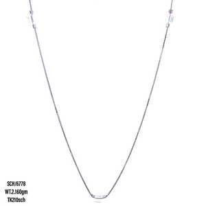Vente en gros de bijoux Hip Hop en zircon cubique glacé chaîne de collier à un brin en argent pour femmes du fabricant - Product Image 1