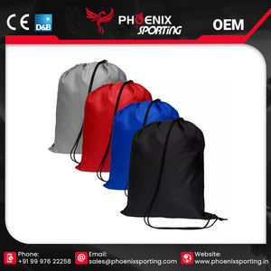 Bolsa con cordón promocional de tela de poliéster de calidad superior a precio mayorista de India - Product Image 6