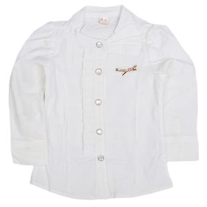Camisa de manga larga para niñas - Blanca - Product Image 1