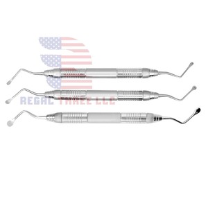 Juego de 3 curetas dentales de acero inoxidable Herramientas quirúrgicas dentales - Product Image 6