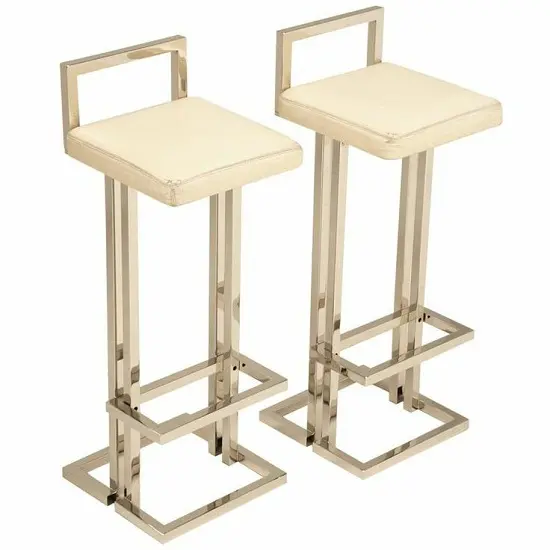 Modern Bar Stools Lounge Bar High Stools Industrial Metal Minimalistic Modern Design Gold Plated With Customised Size Handmade