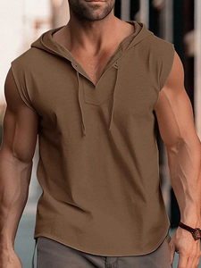 Chaleco con Capucha Personalizado para Hombre, Sudadera sin Mangas con Capucha para Gimnasio, Impresión de Logotipo, Chaleco Deportivo, Sudaderas con Capucha para Hombre - Product Image 5