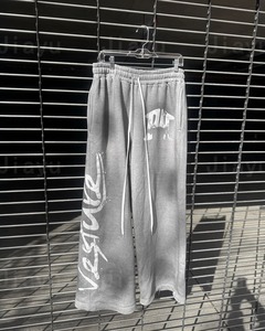 Pantalons de survêtement larges en nylon sur mesure en gros, pantalons de survêtement évasés, polyester, strass, jogging, pantalons de survêtement pour hommes - Product Image 4