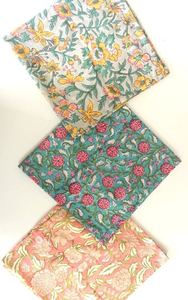 Vente en gros Ensemble de serviettes en coton mélangé fait à la main pour tous les jours et pour mariage Assortiment de motifs festonnés brodés pour la maison - Product Image 5