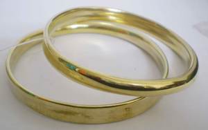 Trendy High Quality Handcrafted Smooth Polished Copper <b>Bangle</b> For Women Elegant <b>Gold</b> Plated Indian Bridal Jewelry Classic - Product Image 6