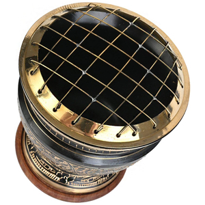 Haute vente gravé en laiton brûleur d'encens noir fini meilleure qualité en gros décoratif fantaisie Style Air parfum produit - Product Image 4