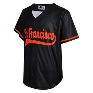 Maillot de baseball imprimé à col en V sans manches, respirant, en polyester anti-humidité, fermeture boutonnée intégrale, qualité supérieure - Product Image 4