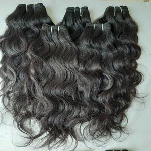 Extensiones de mechones de cabello humano Remy de color natural tejido de pelo liso al por mayor 100 por ciento pelo virgen suave sedoso duradero - Product Image 3