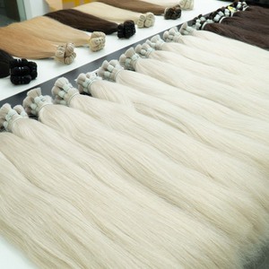 ราคาขายส่งคุณภาพสูงต่อผมจํานวนมาก 100 กรัม 16 นิ้วสีอ่อนดึงคู่ - Product Image 1