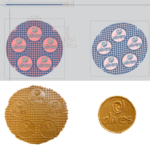 Macchina Commerciale <span class=keywords><strong>per</strong></span> Coni Gelato con Stampo Personalizzato, Stampo Inciso a CNC, Logo Personalizzato, Produttore di Coni Gelato Italiani - Product Image 6