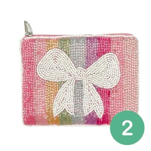 Monedero con cuentas: bolsa con cremallera de lazo Preppy, regalo Tween Girl - Product Image 4