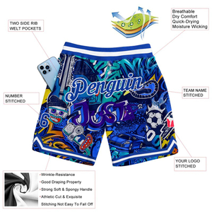Nouveaux shorts en maille respirants et durables, designs personnalisés disponibles pour les équipes sportives et les salles de sport - Product Image 2