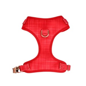 Arnés para Perro a Cuadros Rojos con Cierre de Hebilla Ajustable, Estilo Simple, Tipo Rower para Perros - Product Image 1