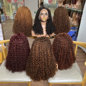 Perruque Lace Frontale en Gros, Densité 250%, Cheveux Vierges Super Double Drawn avec Cuticules Alignées, Perruques Bouclées Pixie - Product Image 4