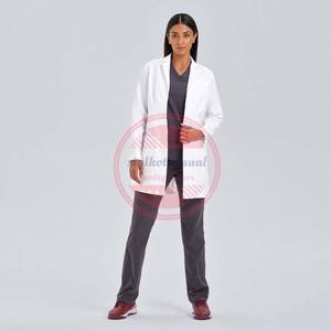 เสื้อโค้ทห้องแล็บสำหรับทั้งชายและหญิงเสื้อโค้ทผ้าฝ้ายออกแบบโลโก้ได้ตามต้องการ - Product Image 2