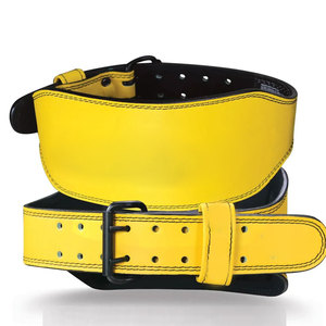 High Quality Gym Belt Custom Logo <b>Back</b> <b>Support</b> Fitness Bodybuilding Weight Lifting Belt Cowhide Leather belt - Product Image 1