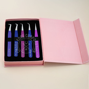 Meilleur Choix Pince à Épiler Droite pour Extensions de Cils 45 90 Degrés, Pointe Affûtée, Acier Inoxydable Antidérapant, Outil pour Cils - Product Image 1