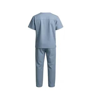 Ensemble de blouses médicales bleues classiques avec poches - Product Image 5