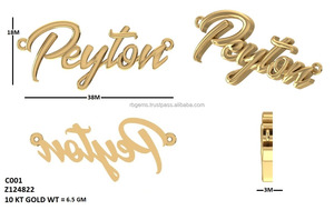 Pendentif unisexe personnalisé en or jaune 10 carats avec motif chrétien Bracelets à maillons fins incrustés de diamants rhodiés Cadeau parfait - Product Image 3