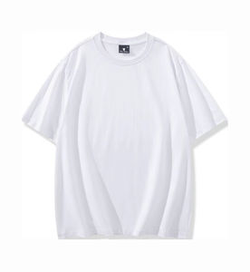 Camiseta de algodón de alta calidad, camisetas lisas con logotipo de espuma, camisetas de talla grande para mujer, camisetas cortas informales con bordado personalizado para hombre - Product Image 2