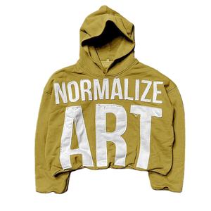 Pull à capuche patchwork en coton brut 100% avec broderie délavée, ourlet brut, sans cordon, coupé et cousu, style streetwear d'hiver, logo personnalisé - Product Image 1