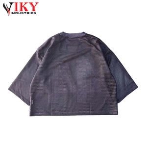 Camiseta de fútbol de talla grande para hombre, camiseta retro con estampado de cuello en V de secado rápido, camiseta cuadrada de fútbol de gran tamaño, camiseta de baloncesto para hombre VIKY IND - Product Image 2