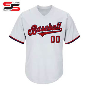 Jersey de béisbol hecho a medida dos botones cosido personalizado deportes Softball Jersey para hombres - Product Image 5