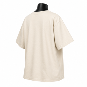 Camiseta de Algodón Grueso Personalizada para Mujer, Estilo Holgado con Hombros Caídos, Informal - Product Image 5