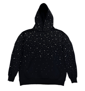 Sweat à capuche d'hiver entièrement zippé, polaire 360g, uni, teint, personnalisé avec strass, écologique, respirant, coton lourd, fermeture éclair - Product Image 1