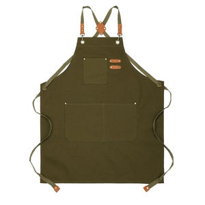 ผ้ากันเปื้อนผ้าฝ้ายออร์แกนิคสำหรับทำอาหารผ้ากันเปื้อนเดนิมมีสองกระเป๋าสำหรับทำอาหารการอบแบบกำหนดเอง100% - Product Image 4