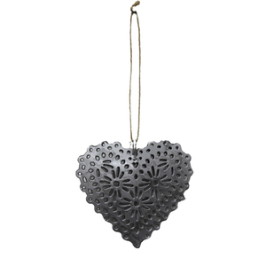 Forma de corazón Colgante de Navidad Decorativo Agradable Color gris claro Colgante Artículo de Navidad Diseño moderno Hecho a mano - Product Image 2