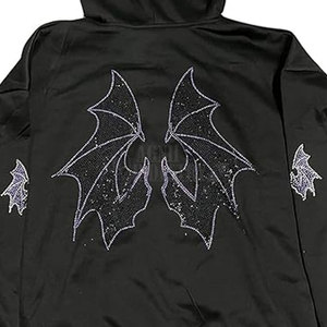 Sudadera con Capucha de Invierno para Hombre, Talla Grande, con Pedrería, Diseño Personalizado, 100% Algodón, Alta Calidad, con Cierre, Precio Económico, Servicio OEM - Product Image 6