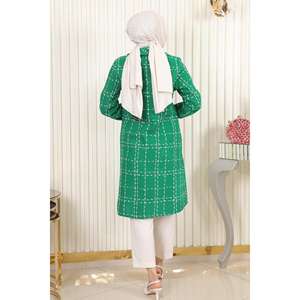 Abrigo de Lana con Botones y Cuello Ancho para Mujer, Elegante Ropa de Abrigo con Plumón - Product Image 4